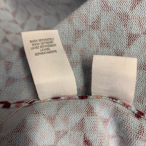 PAUL SMITH Size XXL Light Blue Multi Color Geometric Cotton Pullover - Picture 7 of 7